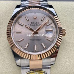 ARF Factory Counterweight Rolex Datejust 41 126331-0009 41mm Half Rose Gold Pink Dial