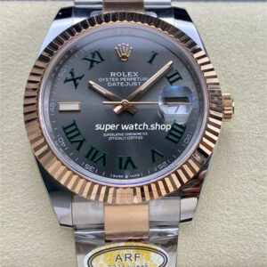 ARF Factory Counterweight Rolex Datejust 41 126331-0015 41mm Half Rose Gold Roman Numerals Grey Dial