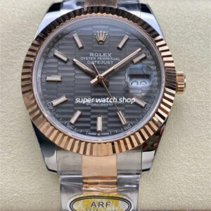 ARF Factory Counterweight Rolex Datejust 41 126331-0019 41mm Half Rose Gold Fluted Grey Dial