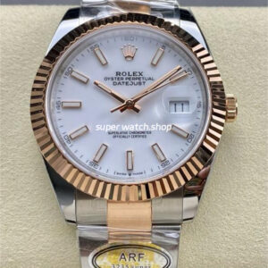 ARF Factory Counterweight Rolex Datejust 41 126331 41mm Half Rose Gold White Dial