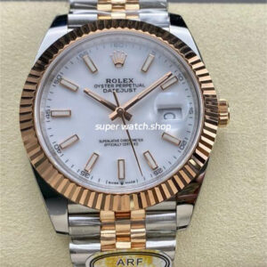 ARF Factory Counterweight Rolex Datejust 41 126331 41mm Half Rose Gold White Dial Jubilee
