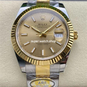 ARF Factory Counterweight Rolex Datejust 41 126333-0009 41mm Half Yellow Gold Champagne Dial