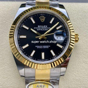 ARF Factory Counterweight Rolex Datejust 41 126333-0013 41mm Half Yellow Gold Black Dial