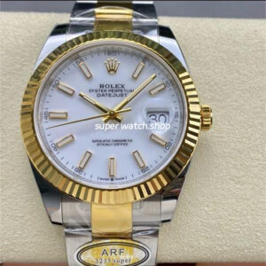 ARF Factory Counterweight Rolex Datejust 41 126333-0015 41mm Half Yellow Gold White Dial