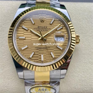 ARF Factory Counterweight Rolex Datejust 41 126333-0021 41mm Half Yellow Gold Fluted Champagne Dial