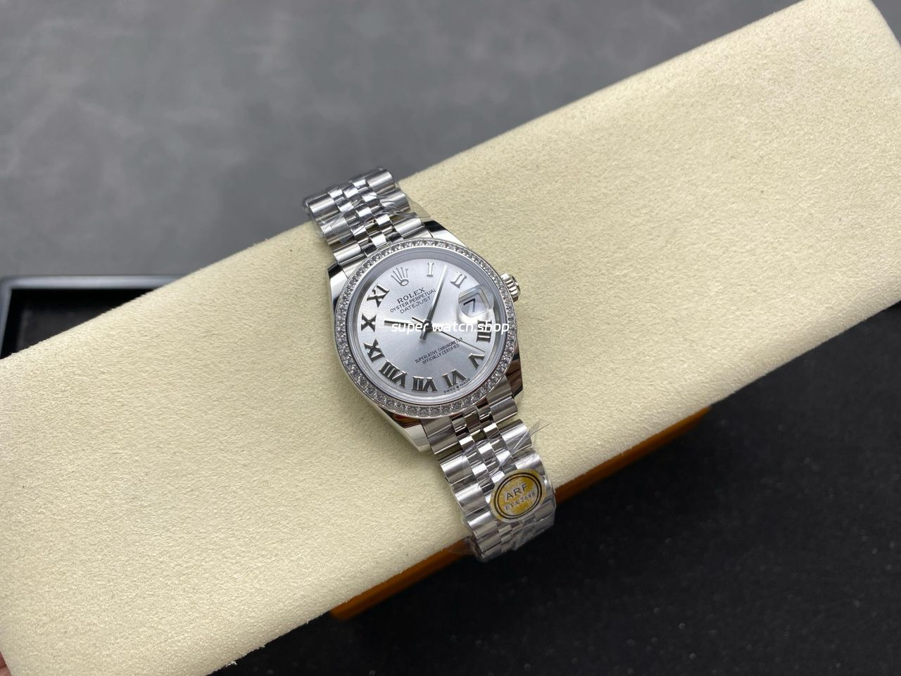ARF Factory Counterweight Rolex Datejust Jubilee 278384RBR 31mm Diamond Bezel Roman Numerals Silver Dial - Image 4