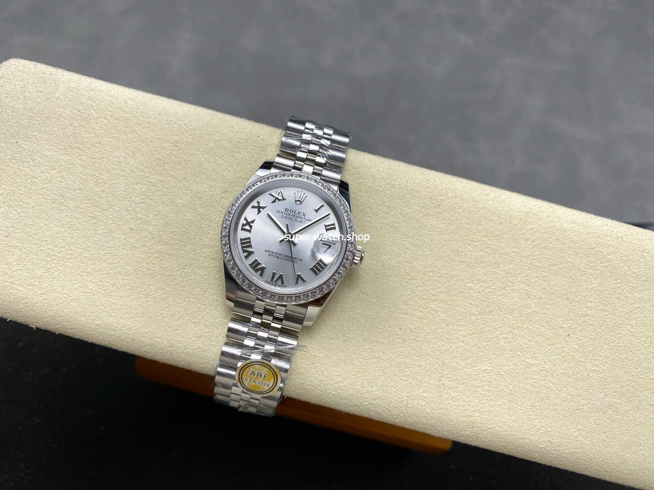 ARF Factory Counterweight Rolex Datejust Jubilee 278384RBR 31mm Diamond Bezel Roman Numerals Silver Dial - Image 5