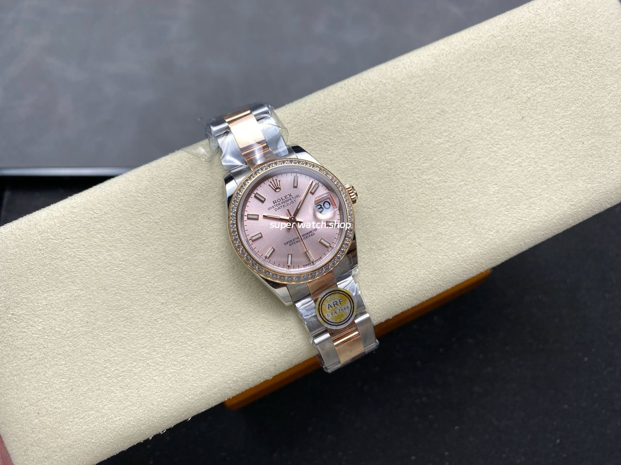 ARF Factory Counterweight Rolex Datejust Oyster 278381RBR-0019 31mm Rose Gold Diamond Bezel Sunburst Dial - Image 4
