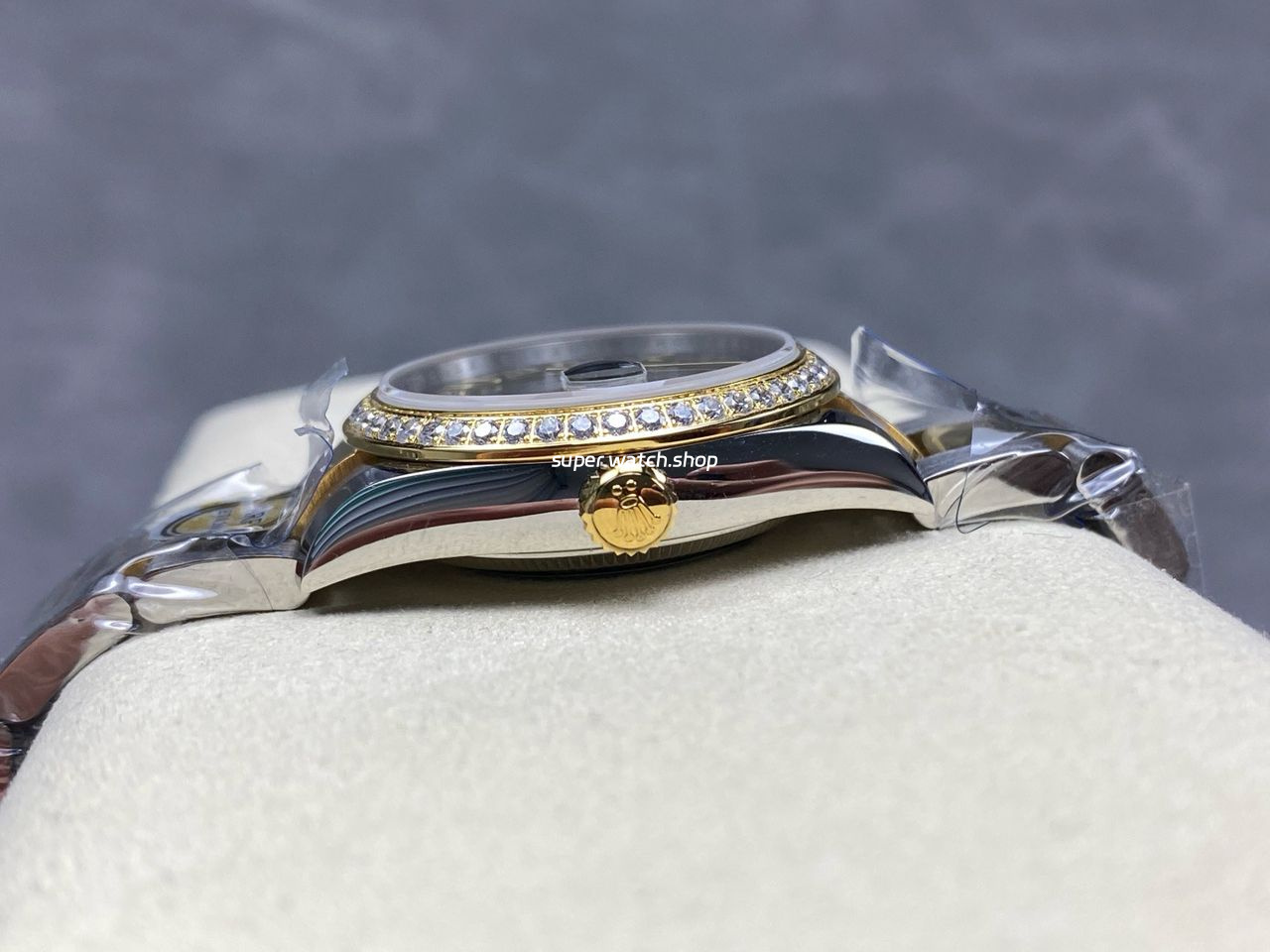 ARF Factory Counterweight Rolex Datejust Oyster 278383RBR-0001 31mm Yellow Gold Diamond Bezel Roman VI White Dial - Image 7