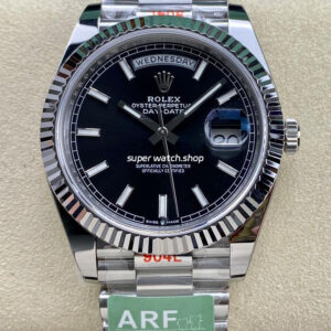 ARF Factory Counterweight Rolex Day-Date 228239-0004 40mm White Gold Black Dial