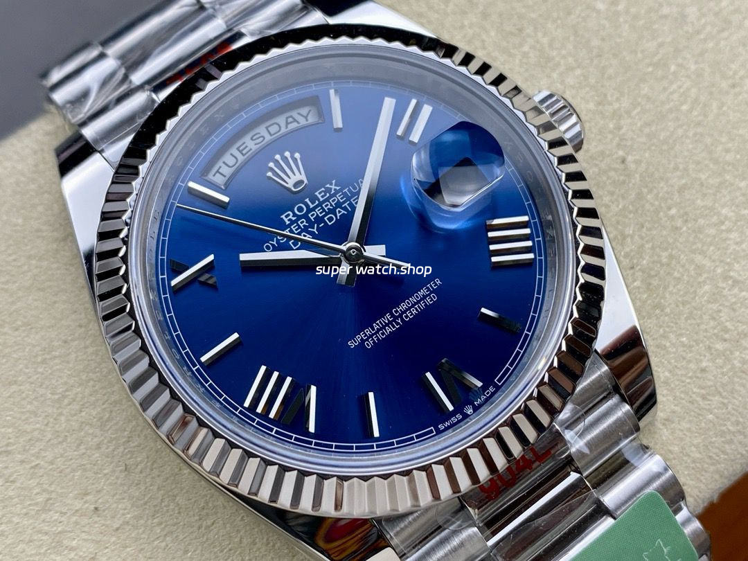ARF Factory Counterweight Rolex Day-Date 228239-0007 40mm White Gold Roman Numerals Blue Dial - Image 2