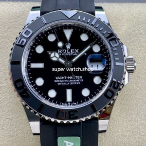 ARF Factory Counterweight Rolex Yacht-Master 42 226659 42mm White Gold Rubber Strap Black Dial