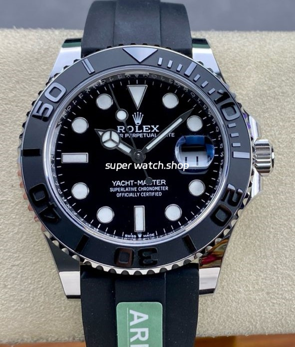 ARF Factory Counterweight Rolex Yacht-Master 42 226659 42mm White Gold Rubber Strap Black Dial