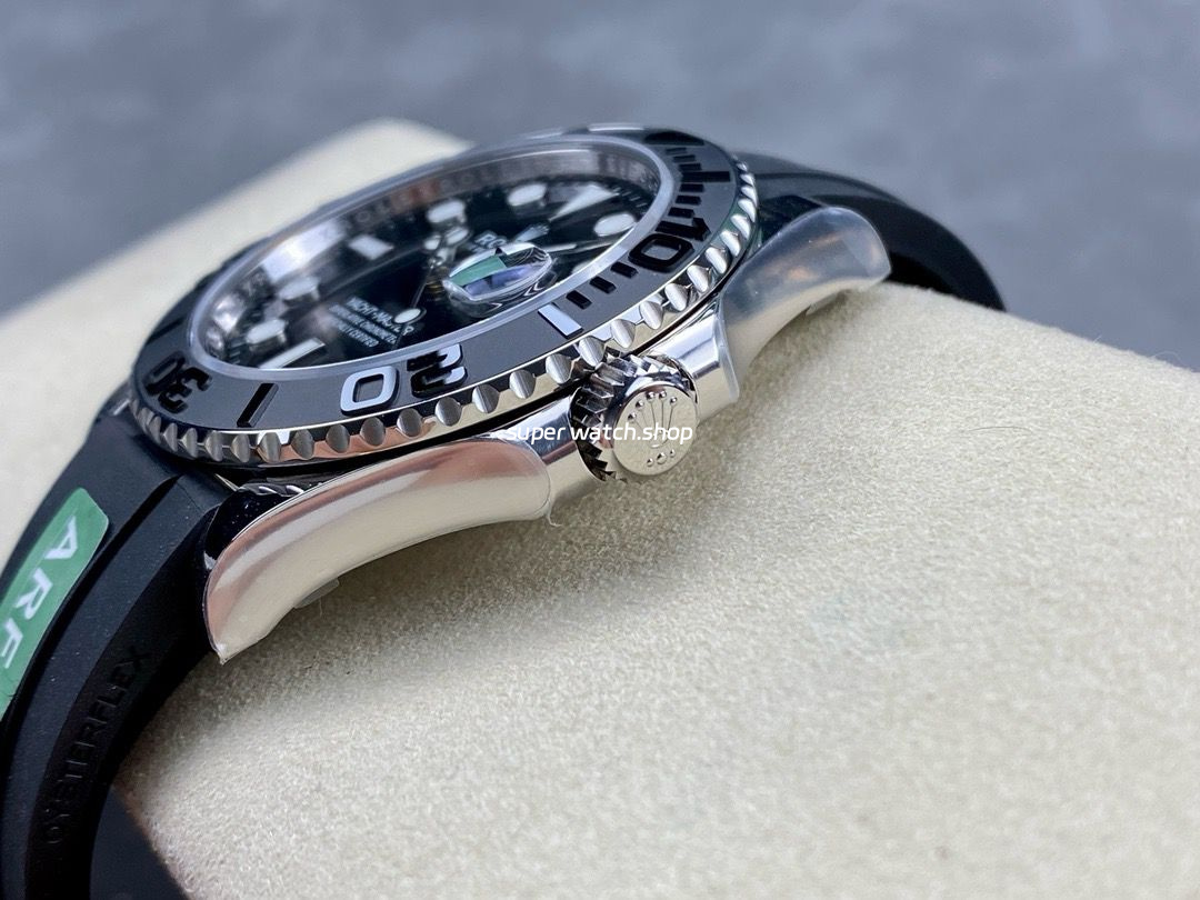 ARF Factory Counterweight Rolex Yacht-Master 42 226659 42mm White Gold Rubber Strap Black Dial - Image 6