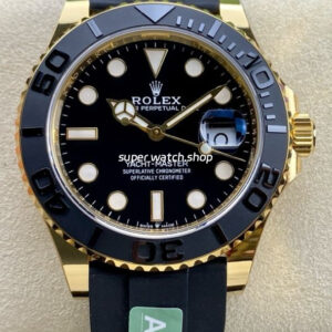 ARF Factory Counterweight Rolex Yacht-Master 42mm 226658 Yellow Gold Rubber Strap Black Dial