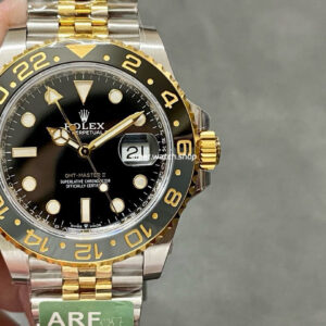 ARF Factory Heavy Version Rolex GMT-Master II 126713GRNR Gold Steel Black Dial Jubilee