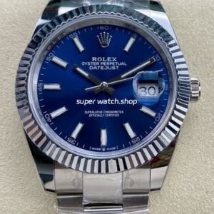 ARF Factory Rolex Datejust 41 126334-0001 41mm White Gold 904L Blue Dial