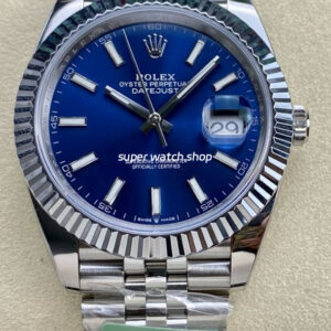 ARF Factory Rolex Datejust 41 126334-0002 41mm White Gold 904L Blue Dial Jubilee