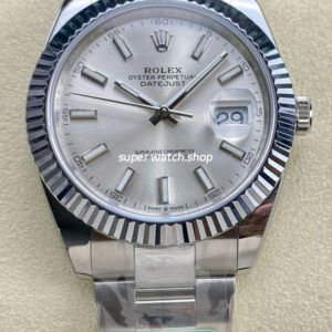 ARF Factory Rolex Datejust 41 126334-0003 41mm White Gold 904L Silver Dial