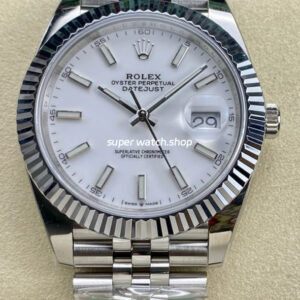 ARF Factory Rolex Datejust 41 126334-0010 41mm White Gold 904L White Dial Jubilee