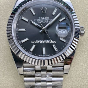 ARF Factory Rolex Datejust 41 126334-0014 41mm White Gold 904L Grey Dial Jubilee