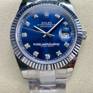 ARF Factory Rolex Datejust 41 126334-0015 41mm White Gold 904L Diamond Blue Dial
