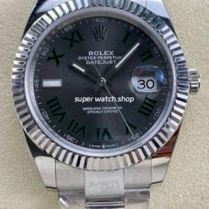 ARF Factory Rolex Datejust 41 126334-0021 41mm White Gold 904L Roman Numerals Grey Dial