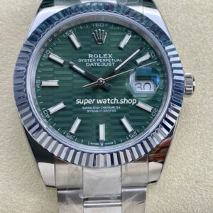ARF Factory Rolex Datejust 41 126334-0029 41mm White Gold 904L Green Fluted Dial