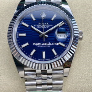ARF Factory Rolex Datejust 41 126334-0032 41mm White Gold 904L Blue Fluted Dial Jubilee