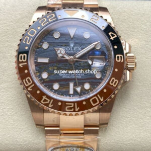 ARF Factory Rolex GMT-Master II 126715CHNR 40mm Full Rose Gold Iron Tiger Eye Stone Dial
