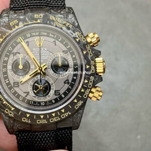 DIW Factory Rolex Daytona 116500 Limited Edition 40mm Carbon Fiber Artificial Fiber Woven Strap Arabic Number Grey Dial