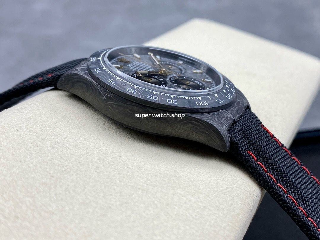 DIW Factory Rolex Daytona 116500 Limited Edition 40mm Carbon Fiber Artificial Fiber Woven Strap Carbon Fiber Dial - Image 5