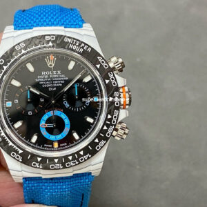 DIW Factory Rolex Daytona 116500 Limited Edition 40mm White Carbon Fiber Artificial Fiber Woven Strap Black Dial