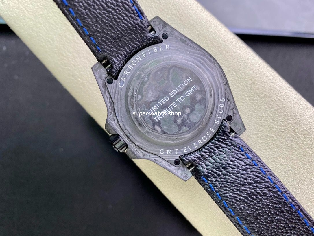 DIW Factory Rolex GMT-Master II 126710 Limited Edition 40mm Blue Word Carbon Fiber Artificial Fiber Woven Strap Blue Carbon Fiber Dial - Image 7