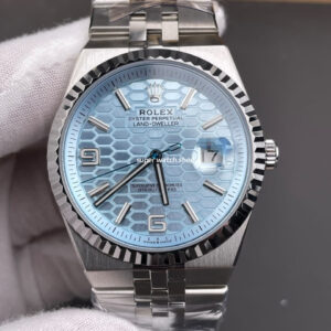 ES Factory Counterweight Rolex Land-Dweller 40 127336-0001 40mm Full Platinum Blue Ice Dial