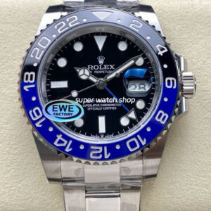 EWE Factory Rolex Batman GMT-MASTER II 126710BLNR-0003 40mm Full 904L Black Dial