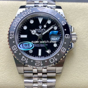 EWE Factory Rolex Bruce Wayne GMT-Master II 126710GRNR-0003 40mm Full 904L Black Dial Jubilee