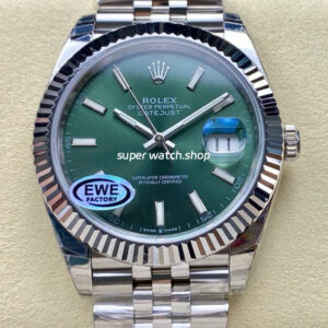 EWE Factory Rolex Datejust 126334-0028 41mm White Gold&904L Green Mint Dial Jubilee