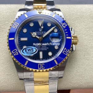EWE Factory Rolex Submariner Date 126613LB 41mm Half Yellow Gold Blue Dial