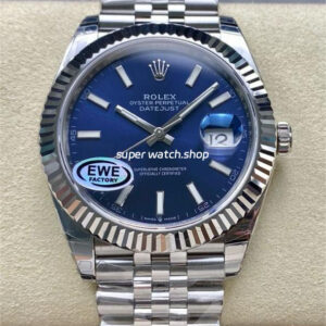 EWE Factory Rolex Wimbledon Datejust 126334-0002 41mm Full 904L Blue Dial Jubileee