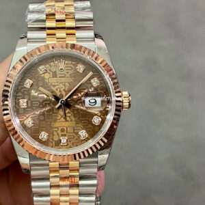GM Factory Rolex Datejust 126231-0025 36mm Half Rose Gold Diamond Mope Computer Dial Jubilee