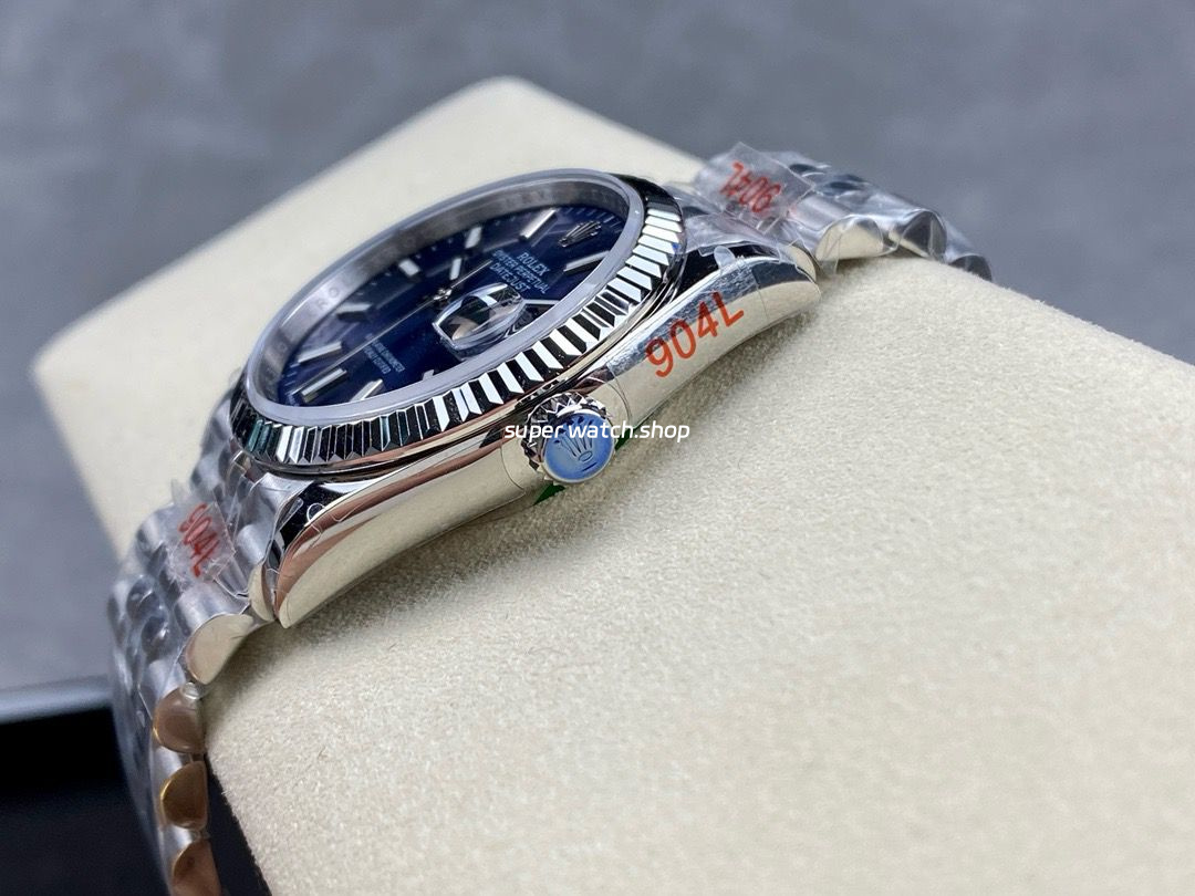GM Factory Rolex Datejust 126234-0017 36mm Full 904L Blue Dial Jubilee - Image 7