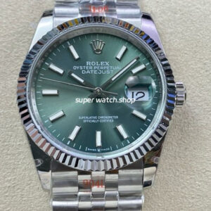 GM Factory Rolex Datejust 126234-0051 36mm Full 904L Green Dial Jubilee
