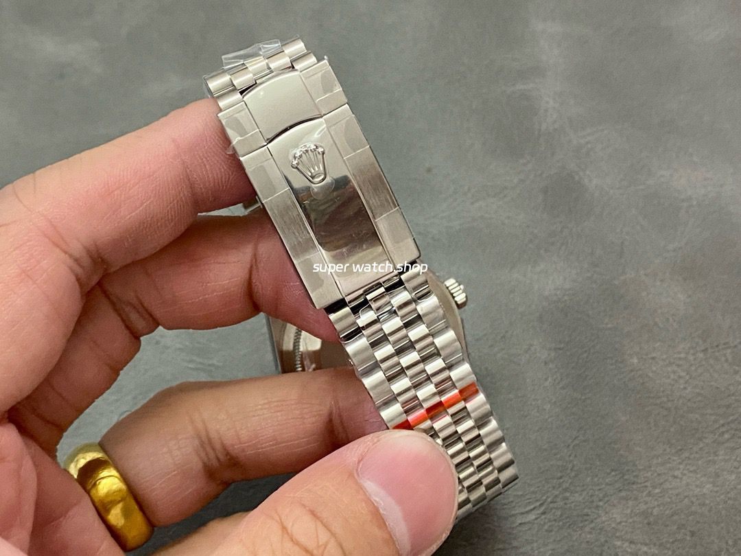 GM Factory Rolex Datejust 126234-0057 36mm Full 904L Diamond Fluted Motif Blue Dial Jubilee - Image 8