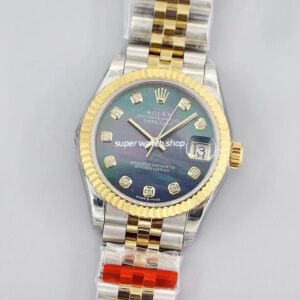 GS Factory Rolex Datejust 278273-0024 31MM Half Gold Diamond Mop Black Mother Of Pearl Dial Jubilee