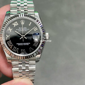 GS Factory Rolex Datejust 278274-0002 31MM Full 904L Roman Number Black Dial Jubilee