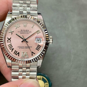 GS Factory Rolex Datejust 278274-0024 31MM Full 904L Roman Number Diamond Mop Pink Dial Jubilee