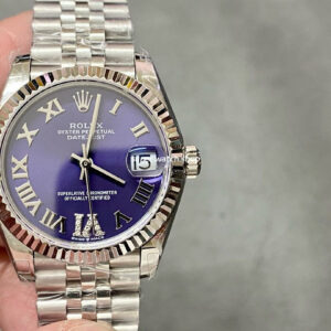 GS Factory Rolex Datejust 278274-0026 31MM Full 904L Roman Number Diamond Mop Aubergine Purple Dial Jubilee
