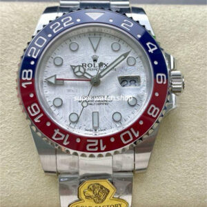 Gold Factory Rolex Pepsi GMT-Master II 126719BLRO Full White Gold Meteorite Dial