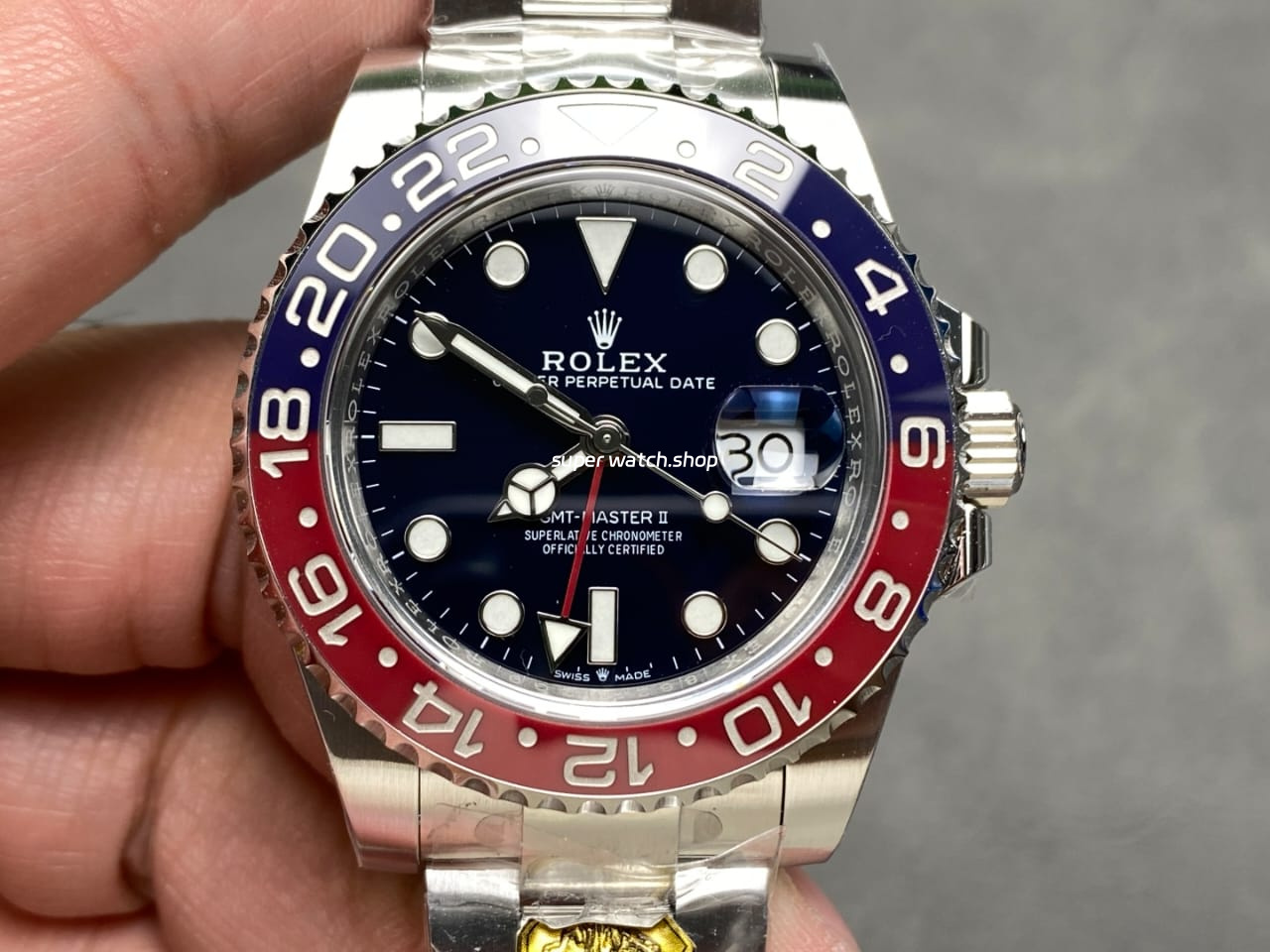 Gold Factory Rolex Pepsi GMT-Master II 126719BLRO White Gold Black Dial